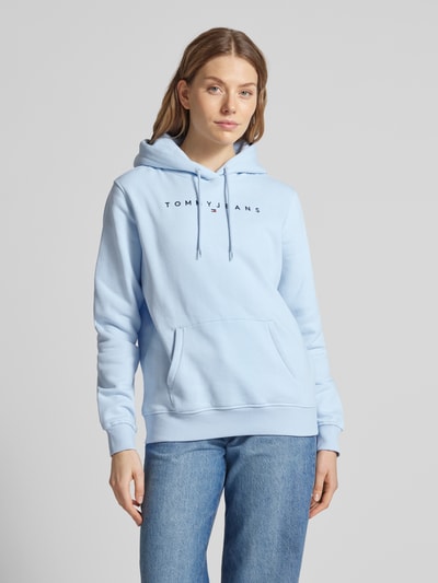 Tommy Jeans Regular fit hoodie met labelstitching Blauw - 4