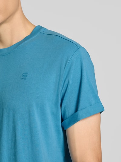 G-Star Raw T-Shirt mit Logo-Print Modell 'LASH' Aqua 3