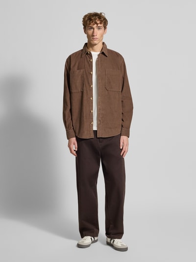 Only & Sons Koszula casualowa o luźnym kroju z czystej bawełny model ‘ALP’ Jasnobrązowy 1