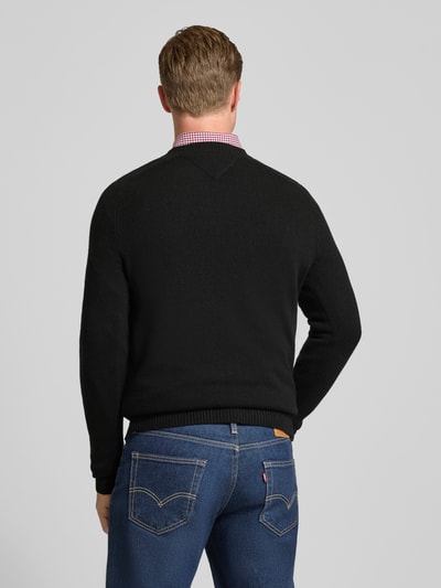 Tommy Hilfiger Regular Fit Strickpullover aus feinster Wolle  Black 5