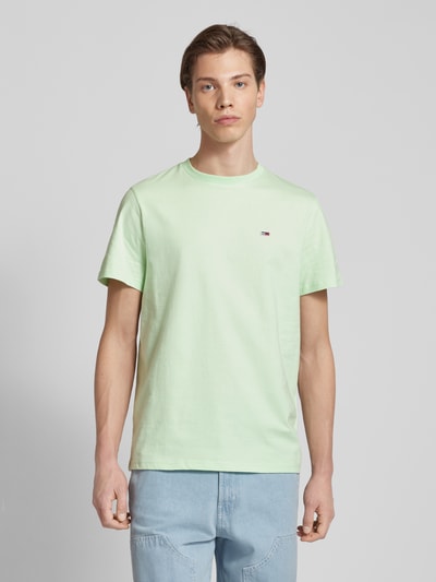 Tommy Jeans T-shirt met labelstitching Mintgroen - 4