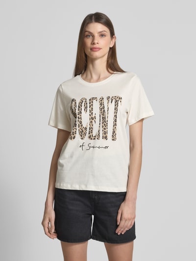 Smith and Soul T-shirt z wyhaftowanym motywem Złamany biały 4