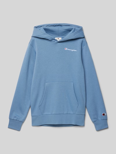 CHAMPION Hoodie mit Label-Stitching Rauchblau 1