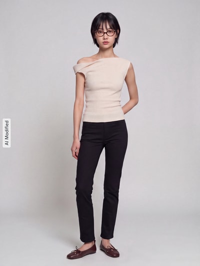 Lauren Ralph Lauren Jeansy o kroju straight fit z mieszanki bawełny Czarny 1