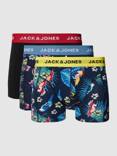 Jack & Jones Obcisłe bokserki z elastycznym paskiem z logo w zestawie 3 szt. Ciemnoniebieski 1