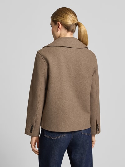 Selected Regular Fit Mantel aus Woll-Mix Modell 'ZIA-ALMA' Taupe 5