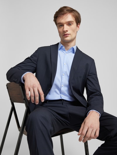 Jake*s Super Slim Fit Business-Hemd mit Kentkragen Bleu 3