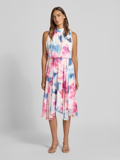 Vera Mont cocktailjurk met asymmetrische zoom Felroze - 4
