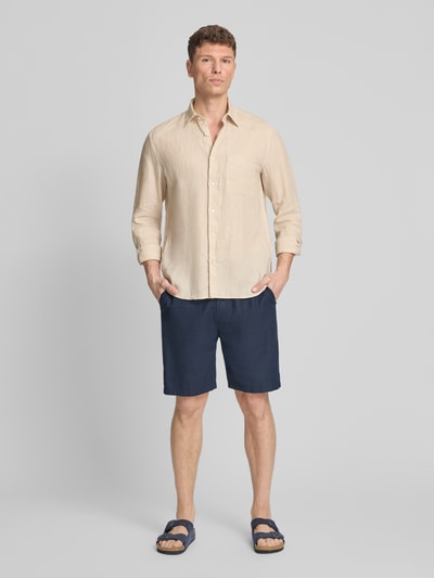 Marc O'Polo Regular Fit Freizeithemd aus reinem Leinen Ecru 1