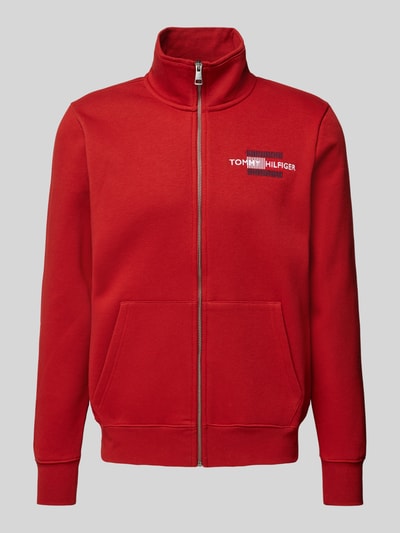 Tommy Hilfiger Sweatjack met opstaande kraag Donkerrood - 2