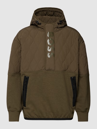 BOSS Orange Parka mit Label-Print Modell 'Zequilt' Olivgrün 2
