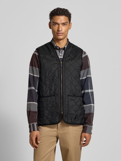 Barbour Kamizelka pikowana o kroju regular fit z miękkim polarem wewnątrz Czarny 4