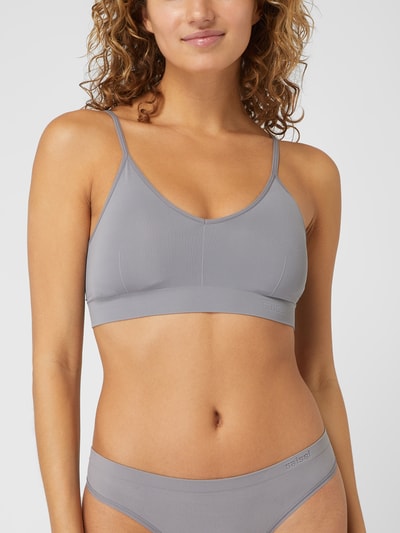 Saisei Bralette mit Rippenstruktur  Dunkelgrau 4