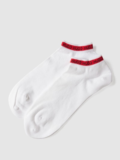 HUGO Sneakersocken mit Kontraststreifen im 2er-Pack Modell 'Tape' Weiss 1