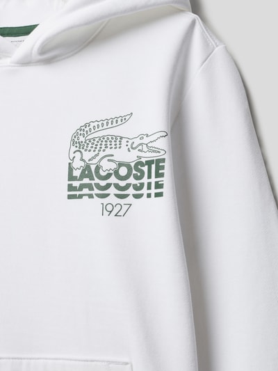 Lacoste Hoodie mit Label-Print Weiss 2