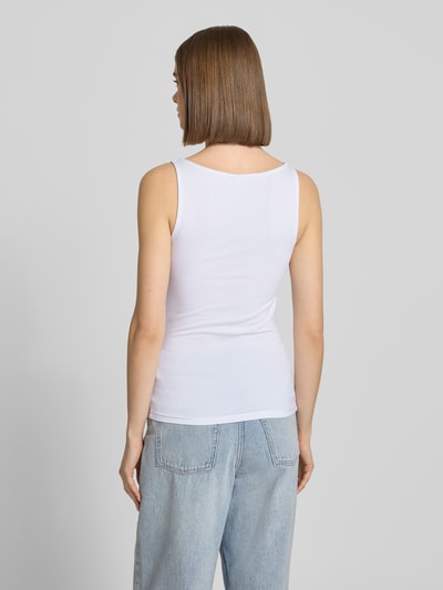 PIECES Slim Fit Top aus Viskose-Mix Modell 'MALIVA' Weiss 5