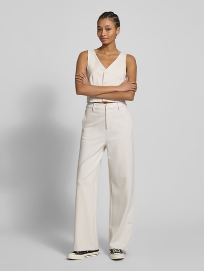 Calvin Klein Jeans Wide leg stoffen broek met steekzakken, model 'MILANO' Ecru - 1