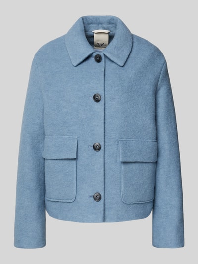 Fuchs Schmitt Wollen jack met platte kraag Lichtblauw - 2