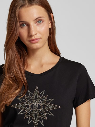 LIU JO SPORT T-shirt met strass-steentjes Zwart - 3