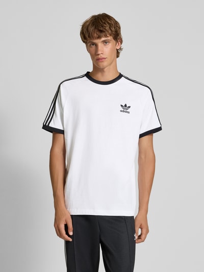adidas Originals T-shirt met labelstitching en ronde hals Wit - 4
