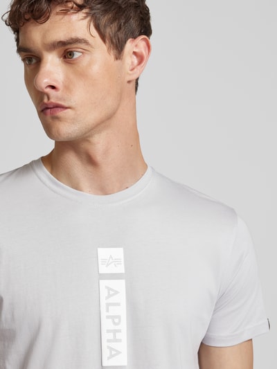 Alpha Industries T-Shirt mit Label-Print Hellgrau 3