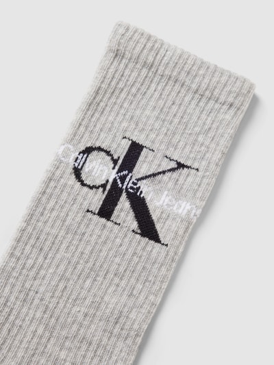 Calvin Klein Jeans Socken mit Label-Detail Mittelgrau Melange 2