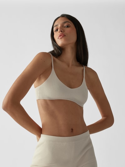 Jacquemus Bustier mit Strickmuster Beige 6