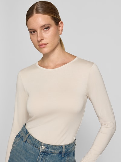 FREE/QUENT Shirt met lange mouwen van mix van viscose en elastaan model 'Liana' Offwhite - 3