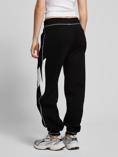 Review Sweatpants met labelprint Zwart - 5