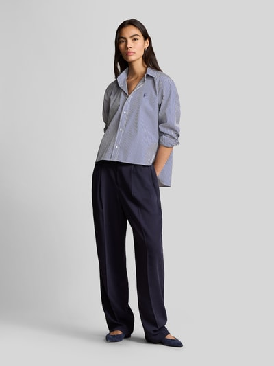 Polo Ralph Lauren Relaxed Fit Hemdbluse aus reiner Baumwolle mit Logo-Stitching Royal 1