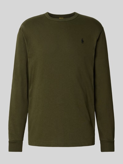 Polo Ralph Lauren Longsleeve mit Logo-Stitching und Rundhalsausschnitt Oliv 2