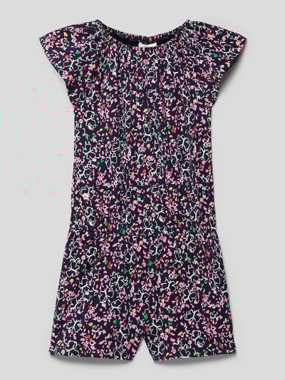 s.Oliver RED LABEL Playsuit mit Allover-Muster Marineblau 1