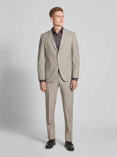 Jake*s Slim Fit Business-Hemd mit extra langem Arm und Kentkragen Anthrazit 1