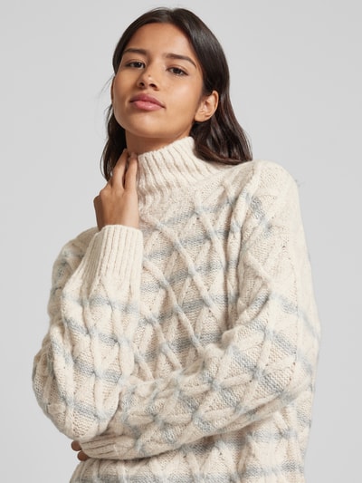 Smith and Soul Strickpullover mit Stehkragen Beige 3