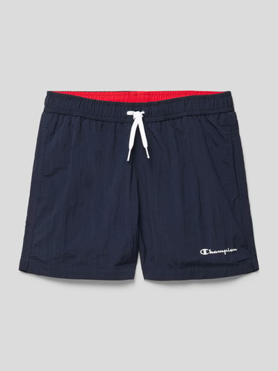CHAMPION Badehose mit Label-Print Marineblau 1