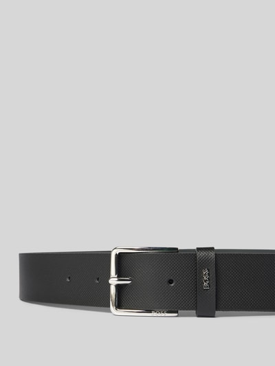 BOSS Riem met labelapplicatie, model 'Ther' Zwart - 2