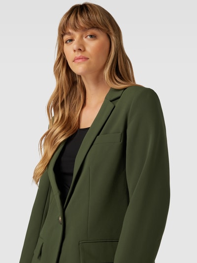 Object Blazer met reverskraag, model 'Sigrid' Olijfgroen - 3