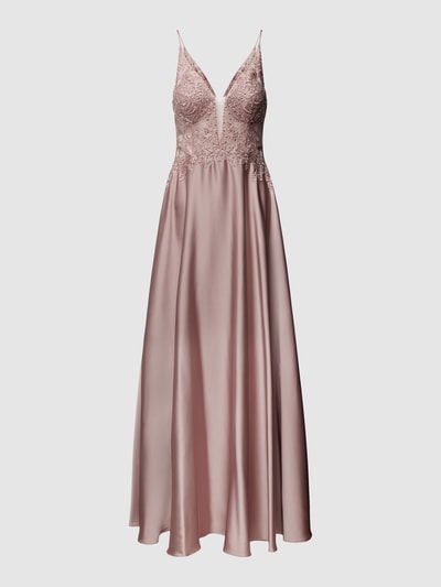 Laona Abendkleid mit floraler Spitze Rose 2