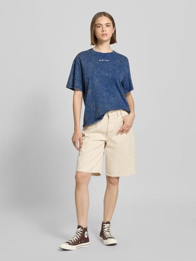 G-Star Raw T-Shirt mit Label-Print Jeansblau 1