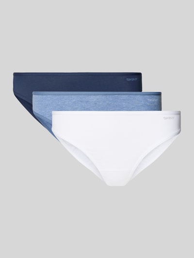 SKINY Slim Fit Slips mit Logo-Print im 3er-Pack Blau 1