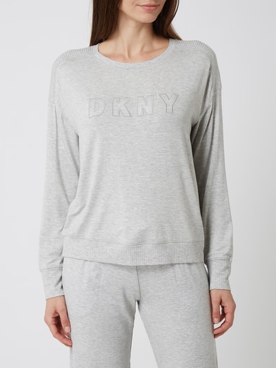 DKNY Bluza z efektem melanżu Średnioszary melanż 4