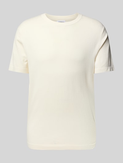 Lindbergh T-shirt o kroju relaxed fit z okrągłym dekoltem Złamany biały 2