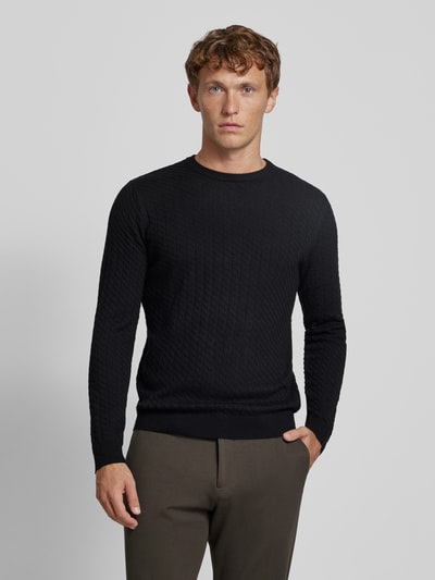 Antony Morato Strickpullover mit Rundhalsausschnitt Black 4