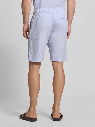 MCNEAL Shorts aus Leinen-Baumwoll-Mix mit elastischem Bund Eisblau 5
