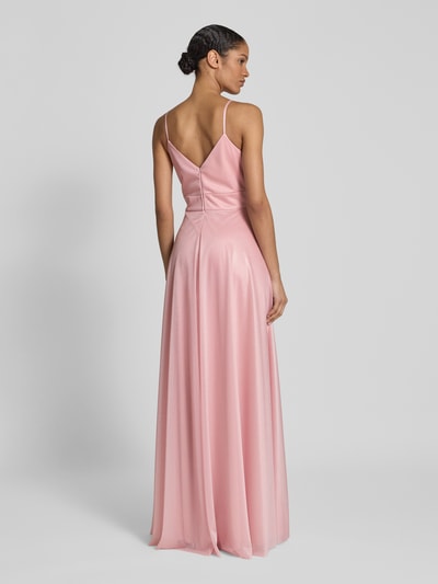 TROYDEN COLLECTION Avondjurk in wikkellook Rosé - 5