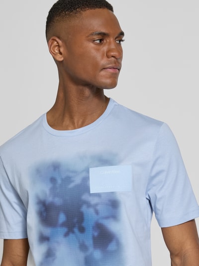 CK Calvin Klein Regular Fit T-Shirt aus reiner Baumwolle Hellblau 3
