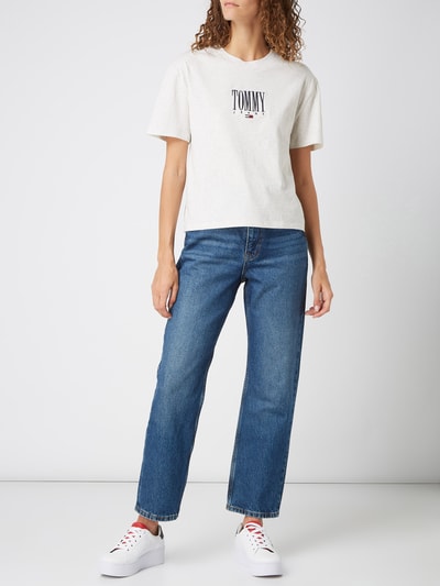 Tommy Jeans T-shirt met geborduurd logo Ecru - 1