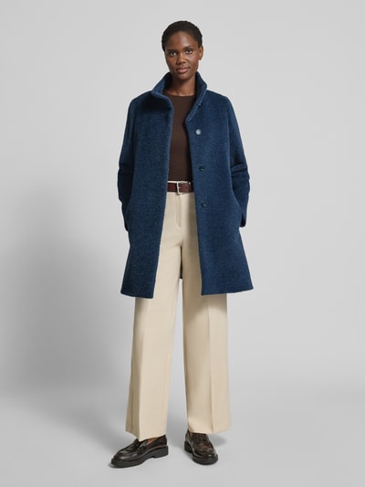 ICONS Cinzia Rocca Płaszcz wełniany ze stójką Ciemnoniebieski 1