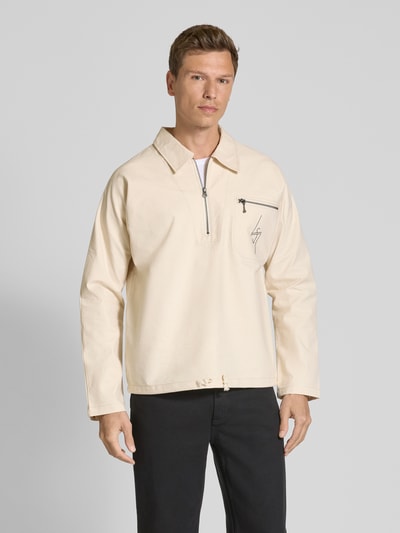 DEUS EX MACHINA Sweatshirt mit kurzem Reißverschluss Modell 'SPECTER' Offwhite 4