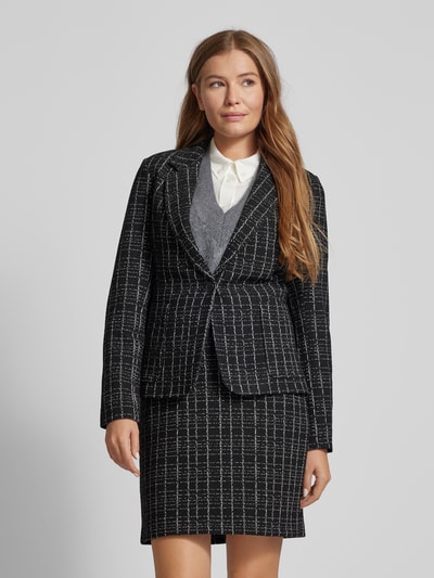 comma Blazer met reverskraag Zwart - 4